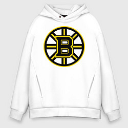 Толстовка оверсайз мужская Boston Bruins, цвет: белый