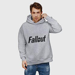 Толстовка оверсайз мужская Fallout цвета меланж — фото 2