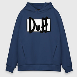 Толстовка оверсайз мужская Duff, цвет: тёмно-синий