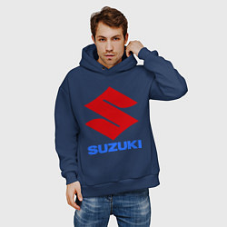 Толстовка оверсайз мужская Suzuki, цвет: тёмно-синий — фото 2