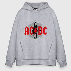 Толстовка оверсайз мужская AC/DC: Angus Young, цвет: меланж