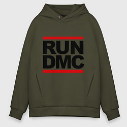 Толстовка оверсайз мужская Run DMC, цвет: хаки