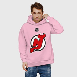 Толстовка оверсайз мужская New Jersey Devils: Kovalchuk 17, цвет: светло-розовый — фото 2