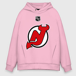 Толстовка оверсайз мужская New Jersey Devils: Kovalchuk 17, цвет: светло-розовый