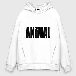 Толстовка оверсайз мужская Animal, цвет: белый