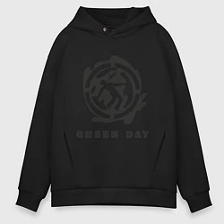 Мужское худи оверсайз Green Day: Red Symbol