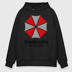 Толстовка оверсайз мужская Umbrella corporation, цвет: черный