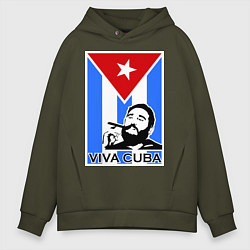 Мужское худи оверсайз Fidel: Viva, Cuba!