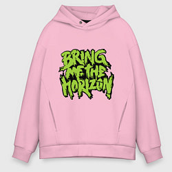 Толстовка оверсайз мужская Bring me the horizon, цвет: светло-розовый