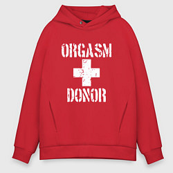 Мужское худи оверсайз Orgasm + donor