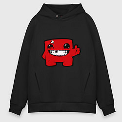 Толстовка оверсайз мужская Super Meat Boy, цвет: черный