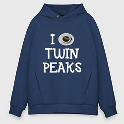 Мужское худи оверсайз I love Twin Peaks