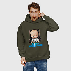 Толстовка оверсайз мужская Boss Baby, цвет: хаки — фото 2