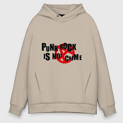 Мужское худи оверсайз Punk Rock is not a crime