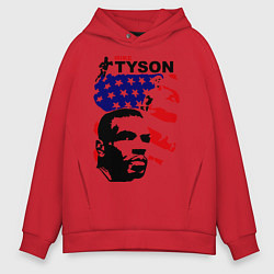 Толстовка оверсайз мужская Mike Tyson: USA Boxing, цвет: красный