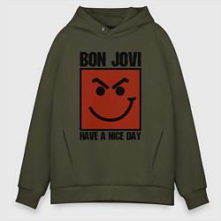 Мужское худи оверсайз Bon Jovi: Have a nice day