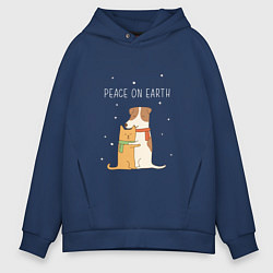 Мужское худи оверсайз Peace on earth