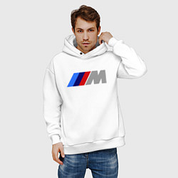 Толстовка оверсайз мужская BMW M, цвет: белый — фото 2