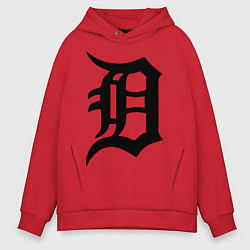 Толстовка оверсайз мужская Detroit Tigers, цвет: красный