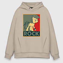 Толстовка оверсайз мужская Rock Pony, цвет: миндальный