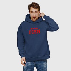 Толстовка оверсайз мужская FCSM Club, цвет: тёмно-синий — фото 2