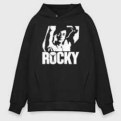 Толстовка оверсайз мужская Rocky Balboa, цвет: черный