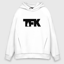 Толстовка оверсайз мужская TFK: Black Logo, цвет: белый
