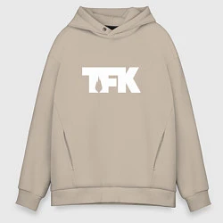 Мужское худи оверсайз TFK: White Logo