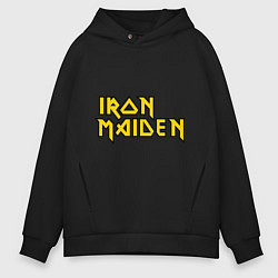Толстовка оверсайз мужская Iron Maiden, цвет: черный