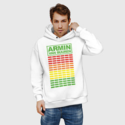 Толстовка оверсайз мужская Armin van Buuren: EQ, цвет: белый — фото 2