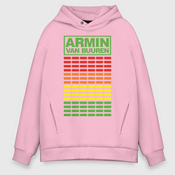 Толстовка оверсайз мужская Armin van Buuren: EQ цвета светло-розовый — фото 1