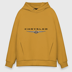 Толстовка оверсайз мужская Chrysler logo, цвет: горчичный