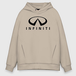 Толстовка оверсайз мужская Infiniti logo, цвет: миндальный