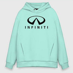 Толстовка оверсайз мужская Infiniti logo цвета мятный — фото 1