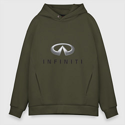 Толстовка оверсайз мужская Logo Infiniti, цвет: хаки
