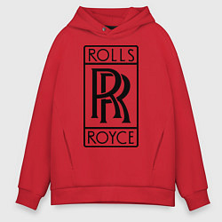 Толстовка оверсайз мужская Rolls-Royce logo, цвет: красный