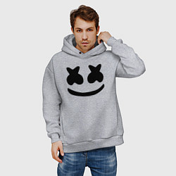 Толстовка оверсайз мужская Marshmello, цвет: меланж — фото 2