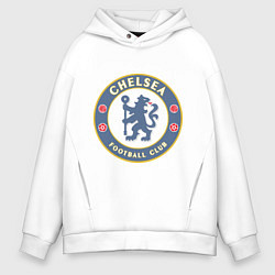 Толстовка оверсайз мужская Chelsea FC, цвет: белый