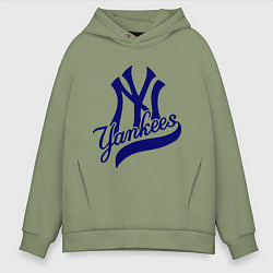 Толстовка оверсайз мужская NY - Yankees, цвет: авокадо