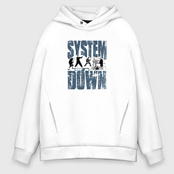 Мужское худи оверсайз System of a Down большое лого