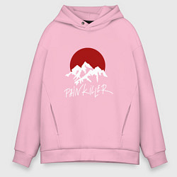 Толстовка оверсайз мужская Painkiller Mountain, цвет: светло-розовый
