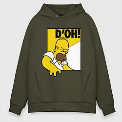 Толстовка оверсайз мужская Homer D'OH!, цвет: хаки