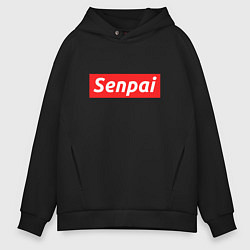 Толстовка оверсайз мужская Senpai Supreme, цвет: черный