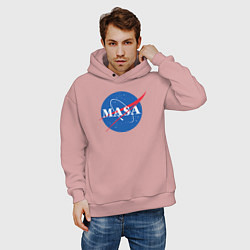 Толстовка оверсайз мужская NASA: Masa, цвет: пыльно-розовый — фото 2