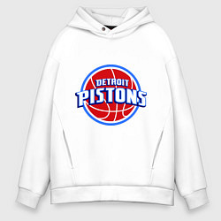Мужское худи оверсайз Detroit Pistons - logo