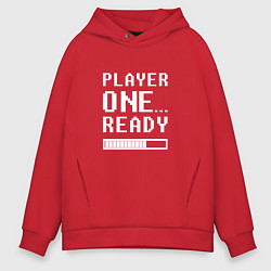 Толстовка оверсайз мужская Ready Player One Loading, цвет: красный