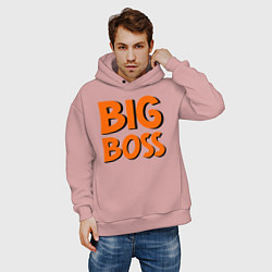 Толстовка оверсайз мужская Big Boss, цвет: пыльно-розовый — фото 2