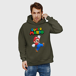 Толстовка оверсайз мужская Super Mario, цвет: хаки — фото 2