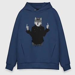 Мужское худи оверсайз Fuck wolf