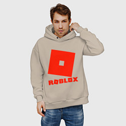 Толстовка оверсайз мужская Roblox Logo, цвет: миндальный — фото 2